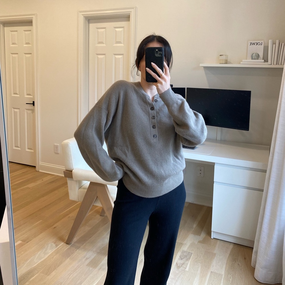 Naadam 100% Cashmere Henley Top